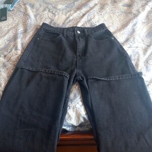 Straight Leg Black Boyfriend Jeans